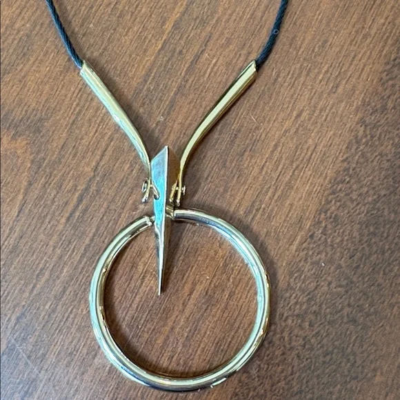 Alexis Bittar | Gold and Black Pendant Necklace - Picture 2 of 7